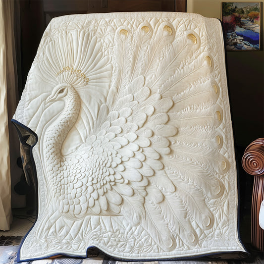 Majestic White Peacock YR0301006CL Quilt