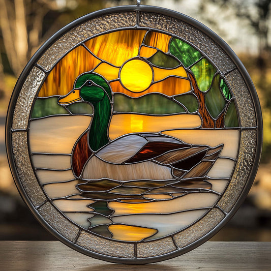 Mallard WJ1010045CL Stained Glass Suncatcher