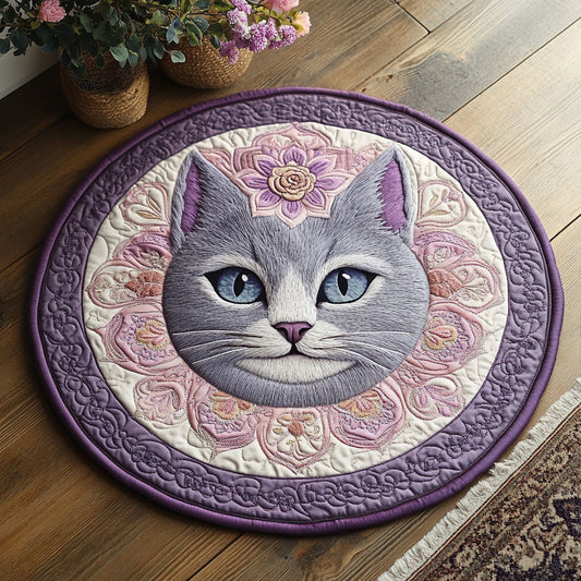 Mandala Cat CP1206052CL Quilted Round Mat