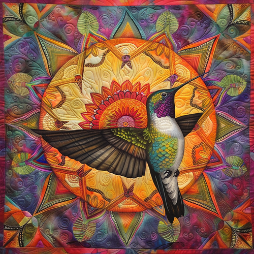 Mandala Hummingbird XR3005012CL Quilt