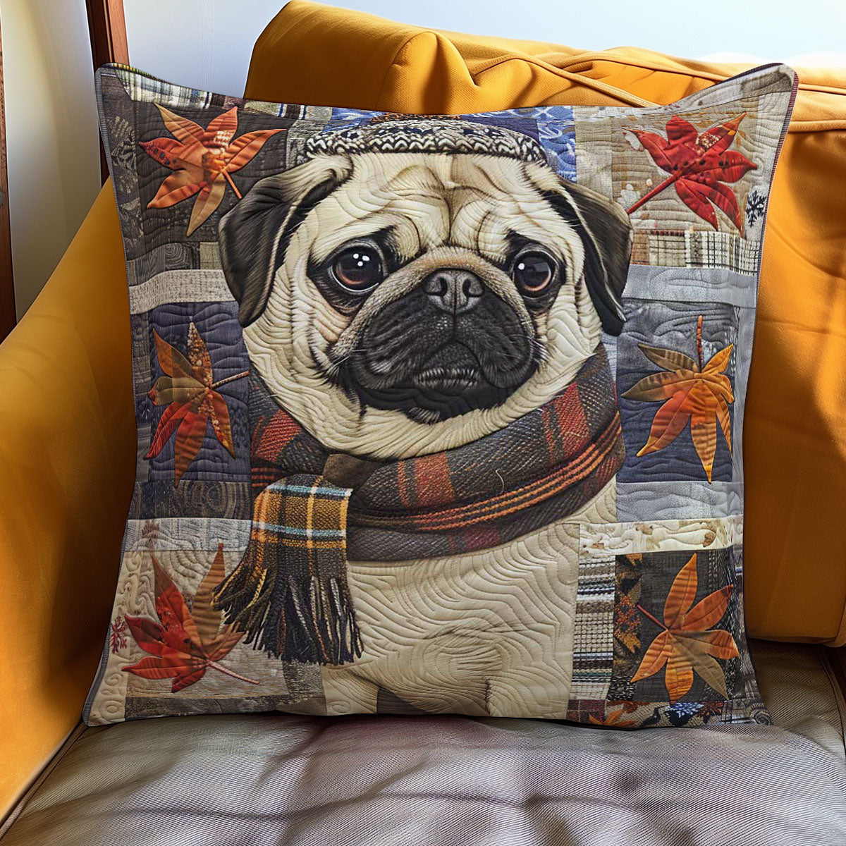 Maple Leaf And Pug WN2907076CL Pillow Case – Cozzyhomes