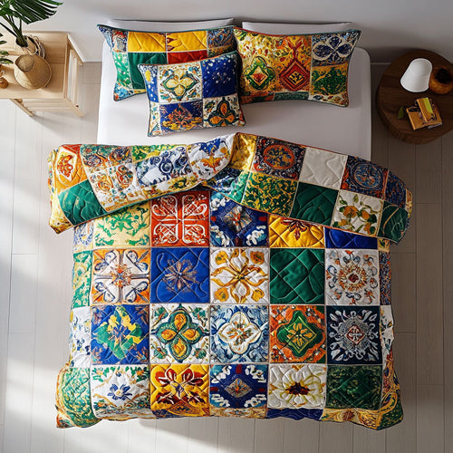 Mediterranean Tiles Pattern WU2201029CL Duvet Cover Set