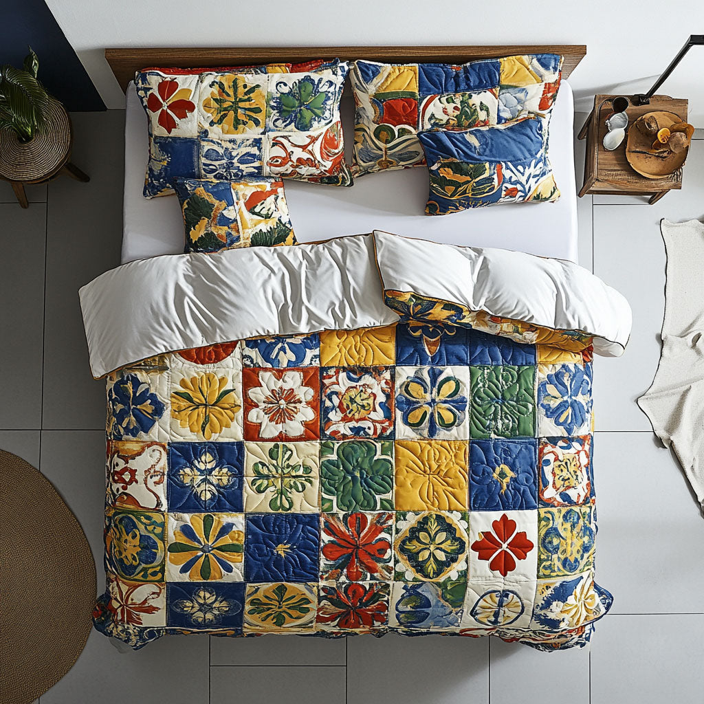 Mediterranean Tiles Pattern WU2201030CL Duvet Cover Set