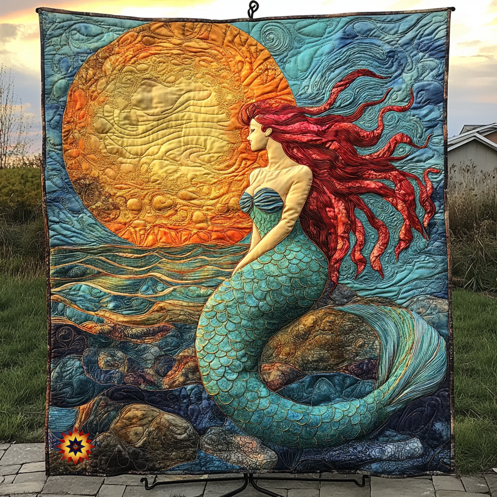 Mermaid Enjoy The Sunset WU1212015CL Quilt