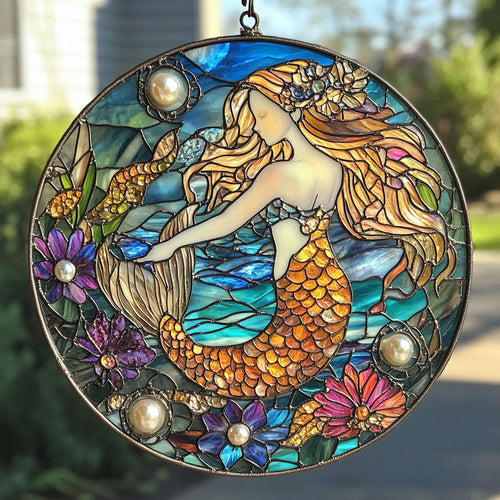 Mermaid Ocean Waves WU1601038CL Suncatcher