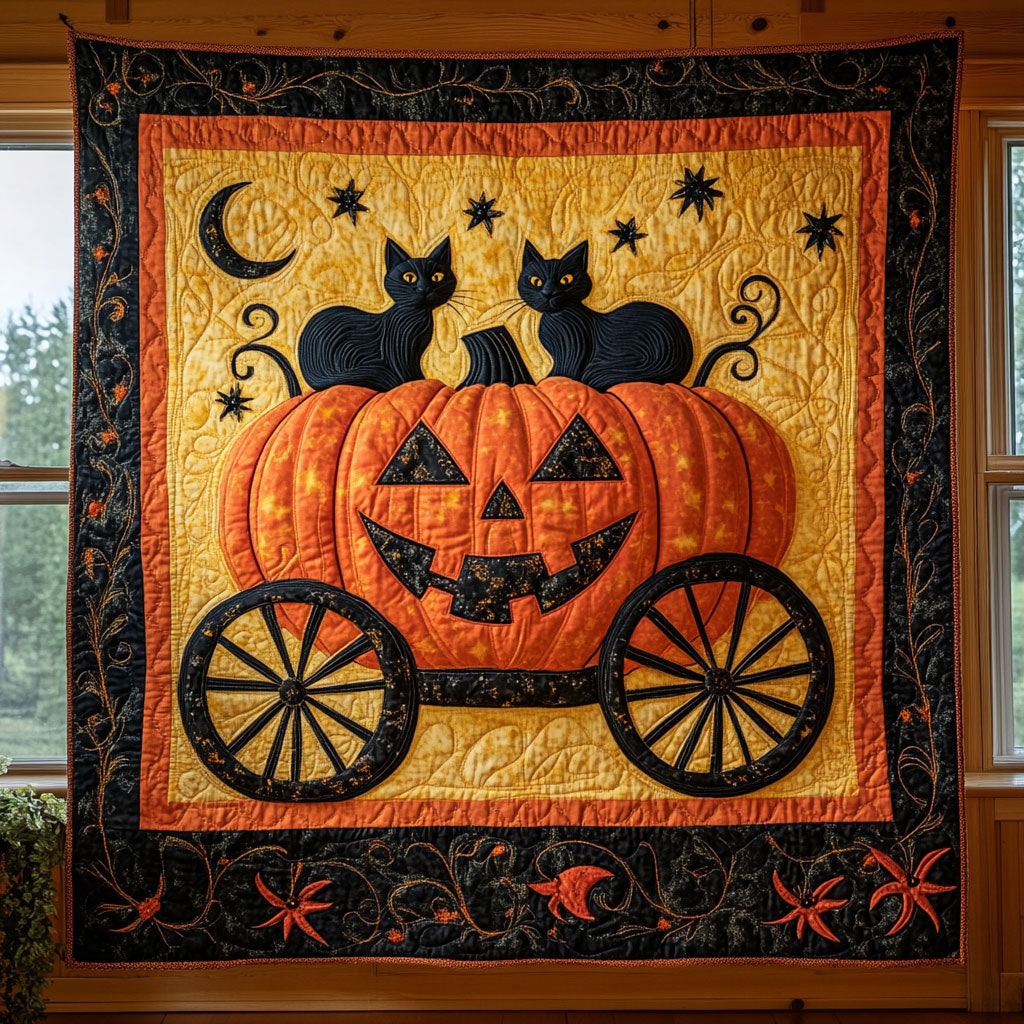 Midnight Cats CP0908057CL Quilt