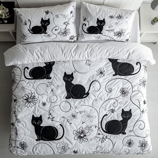 Minimal Black Cat WU1902014CL Duvet Cover Set