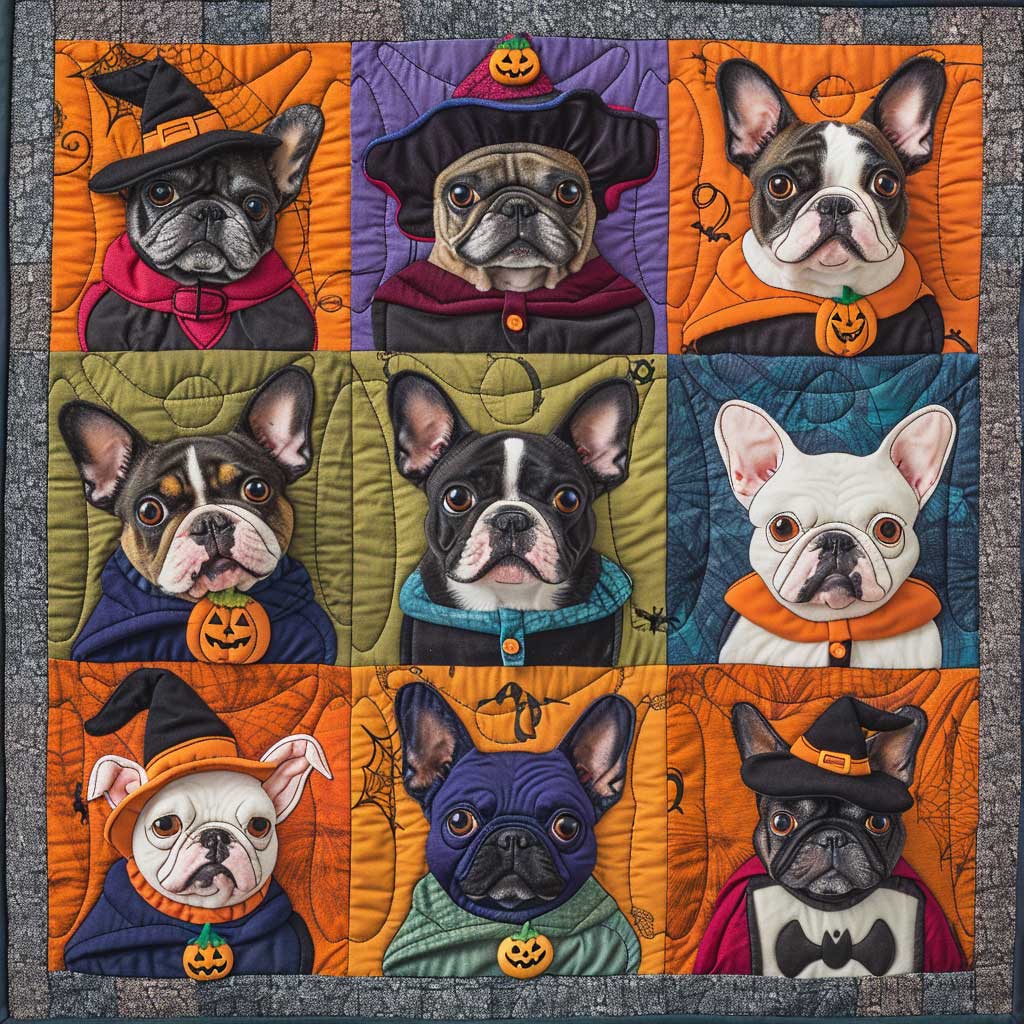 Mischief French Bulldogs XR1908049CL Quilt