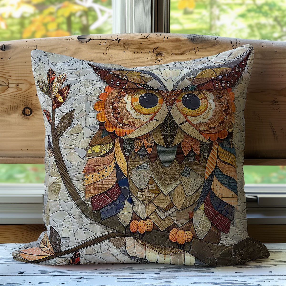 Owl With Big Eyes WN2307001CL Quilt Pillow Case