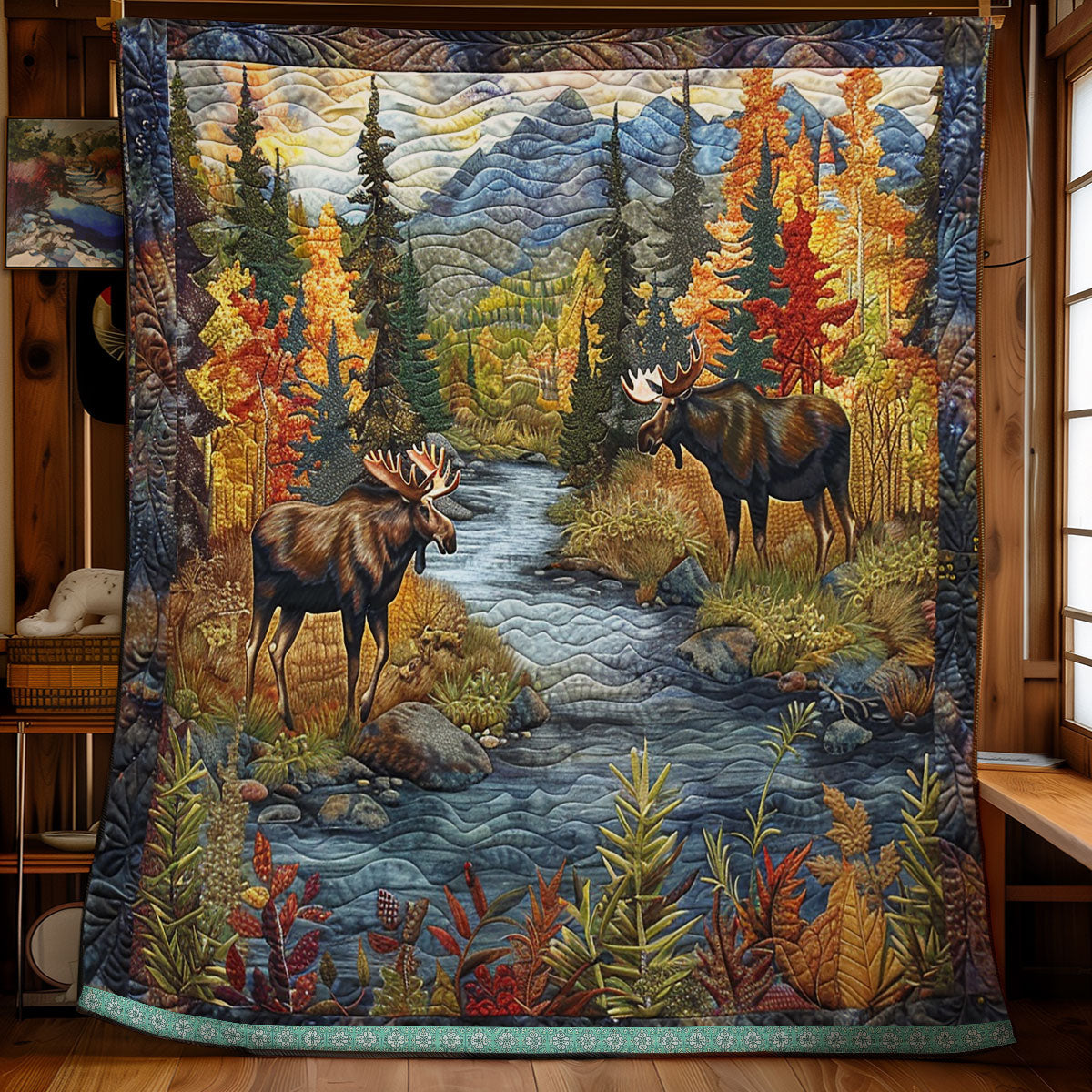 Alces alces By The Riverbank WN1709001CL Quilt