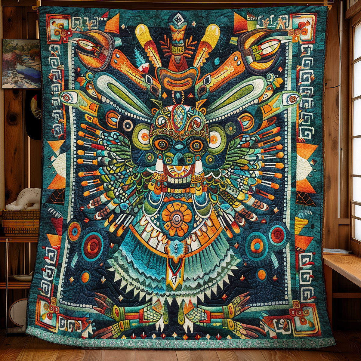 Aztec Mystic Feathered Deity WN1709061CL Quilt