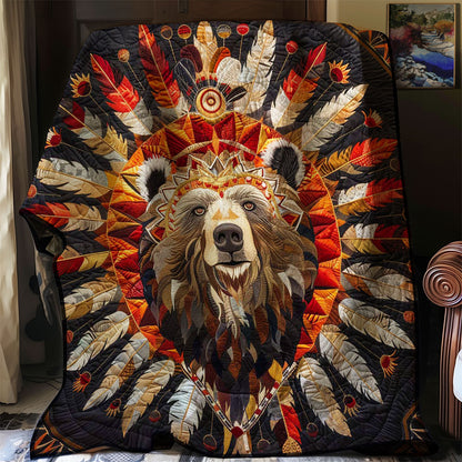 Bear Native American WJ1007023CL Quilt