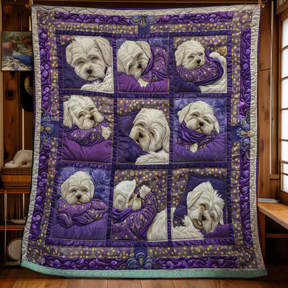 Bichon Frise Cuddle WWN1209068CL Quilt
