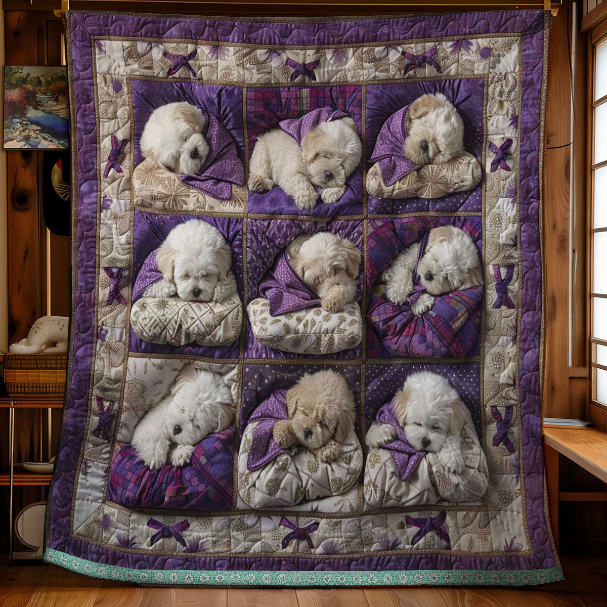 Bichon Frise Furry Comforter WN1209010CL Quilt