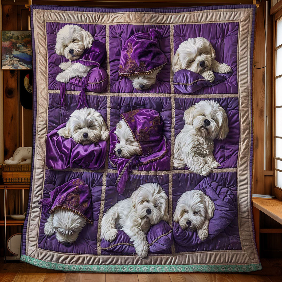 Bichon Frise Nap Nest WN1209009CL Quilt