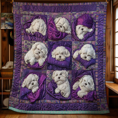 Bichon Frise Warm Slumber WN1209011CL Quilt