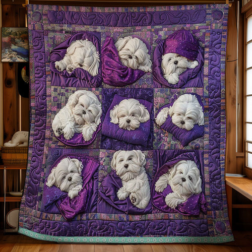 Bichon Frise Warm Slumber WN1209011CL Quilt
