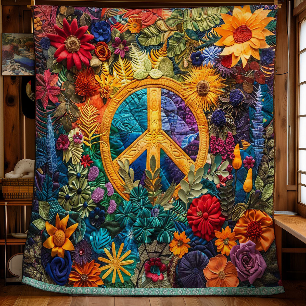 Blossoms Of Peace WN1609037CL Quilt