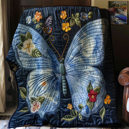 Blue Butterfly WJ1807004CL Quilt