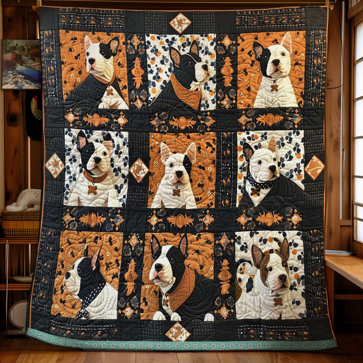 Bull Terriers Cute WN1209027CL Quilt