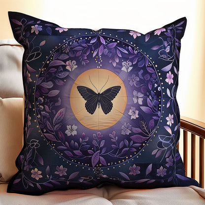 Purple Butterfly WJ1507025CL Quilt Pillow Case