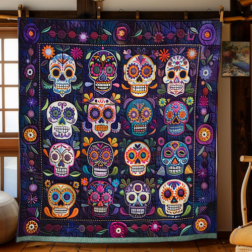 Calavera Sugar Skulls WJ1709005CL Quilt