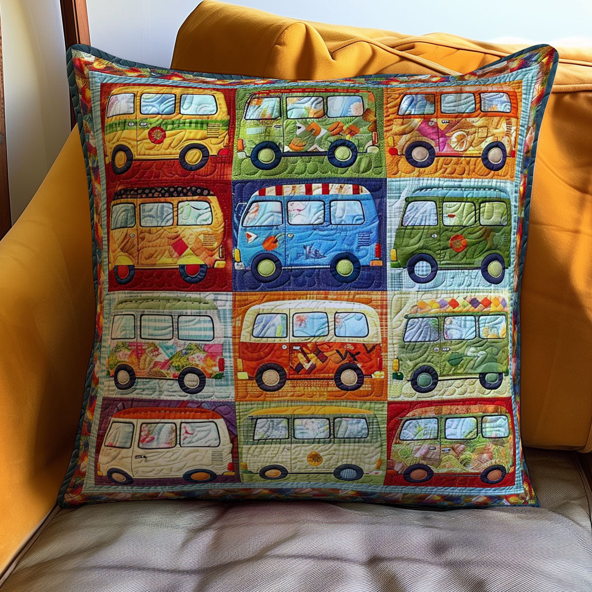 Camper Van WJ1308028CL Quilt Pillow Case