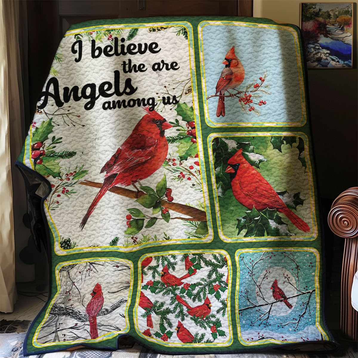 Cardinal Believe There Are Angels Among Us WJ0608008WK Quilt