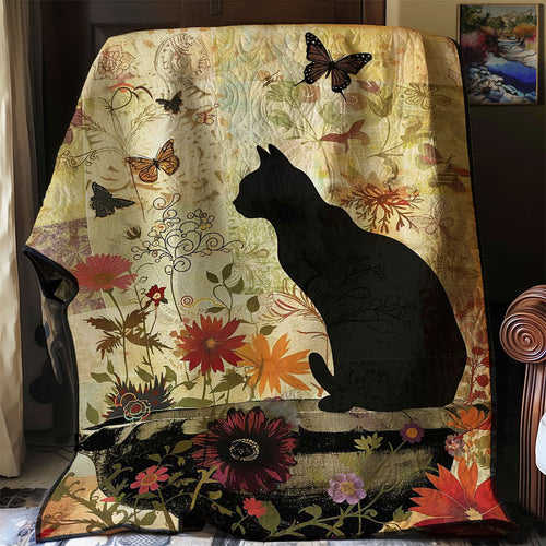 Cat By The Fountain WJ2207013CL Quilt