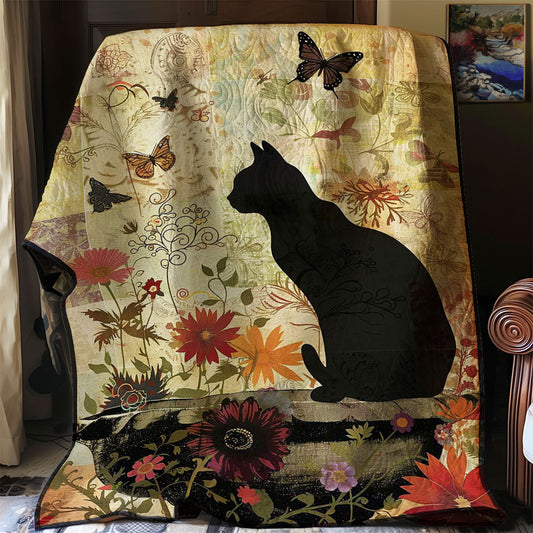 Cat By The Fountain WJ2207013CL Quilt