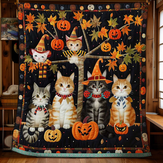 Cat Witch Halloween WN1609047CL Quilt