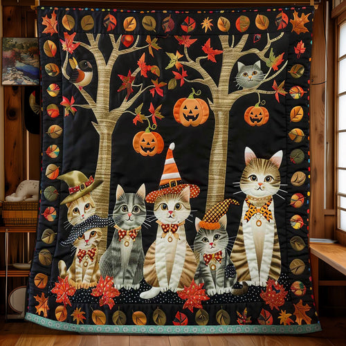 Cat Witch Halloween WN1609048CL Quilt