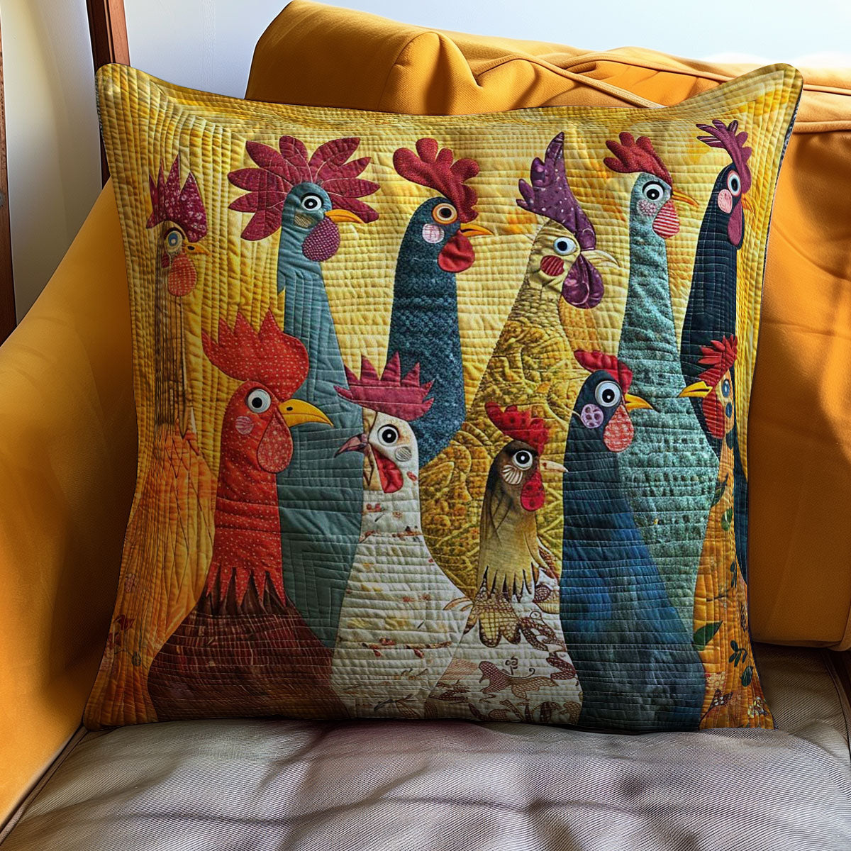 Chicken WJ0608044CL Quilt Pillow Case