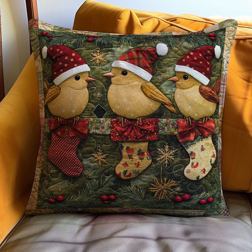 Christmas Bird WJ1308047CL Quilt Pillow Case