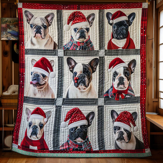 Christmas French Bulldog WN1609077CL Quilt