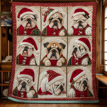 Christmas French Bulldogs Cute WN1609081CL Quilt