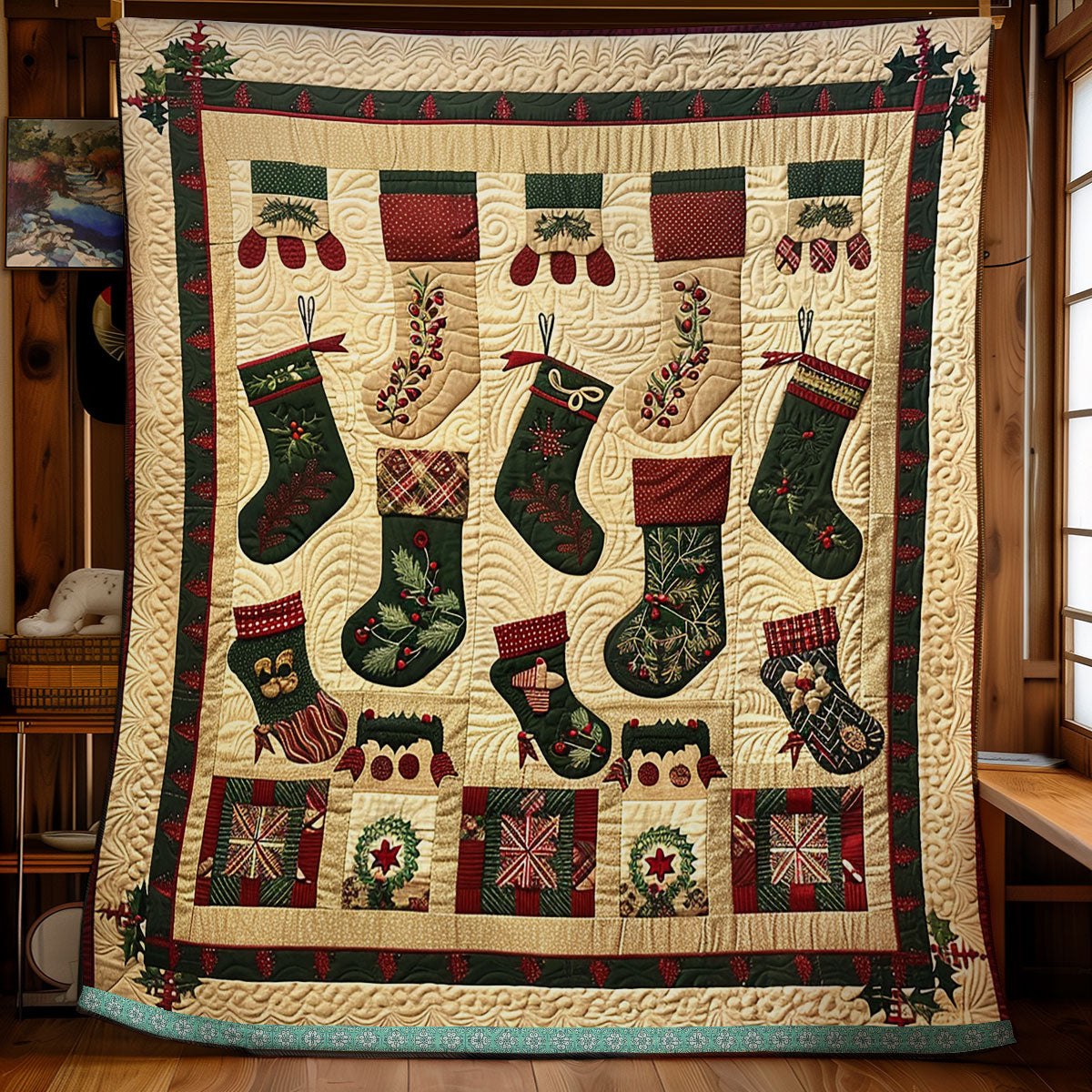 Christmas Stockings WN1709011CL Quilt