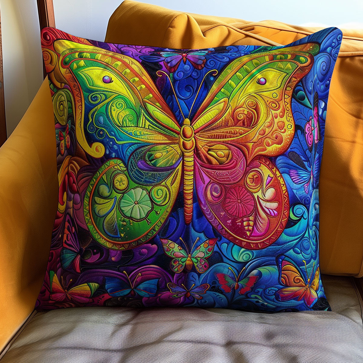 Colorful Butterflies WJ2308032CL Quilt Pillow Case