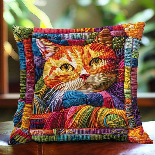 Colorful Cat WJ0509034CL Quilt Pillow Case