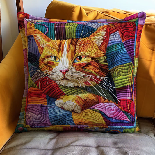 Colorful Cat WJ2708039CL Quilt Pillow Case