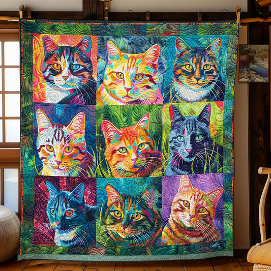 Colorful Cats WJ1609002CL Quilt