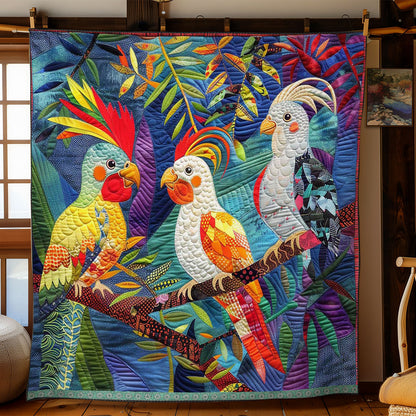 Colorful Cockatiels WJ1609003CL Quilt