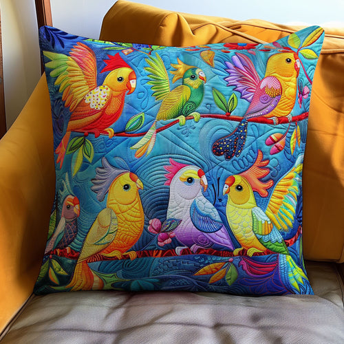 Colorful Cockatiels WJ2608032CL Quilt Pillow Case