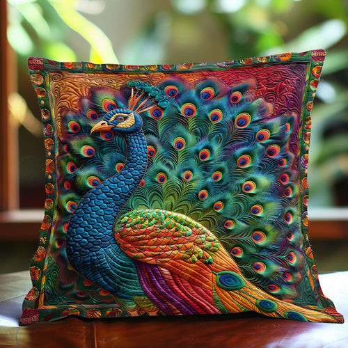 Colorful Peacock WJ1609040CL Quilt Pillow Case