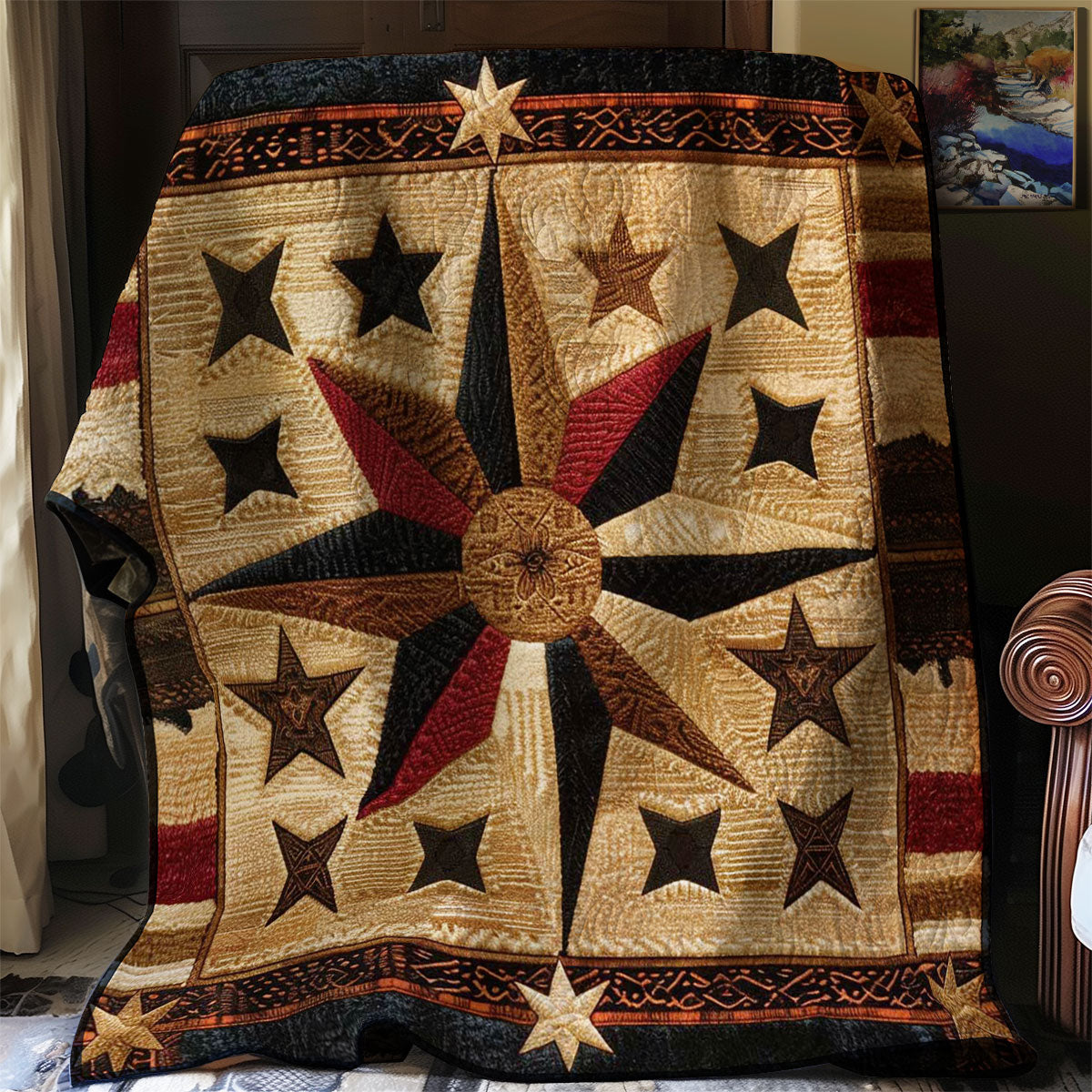 Cowboy Inspired Star WJ1007005CL Quilt