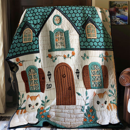 Cozy Cottage Cat WJ1402006CL Quilt