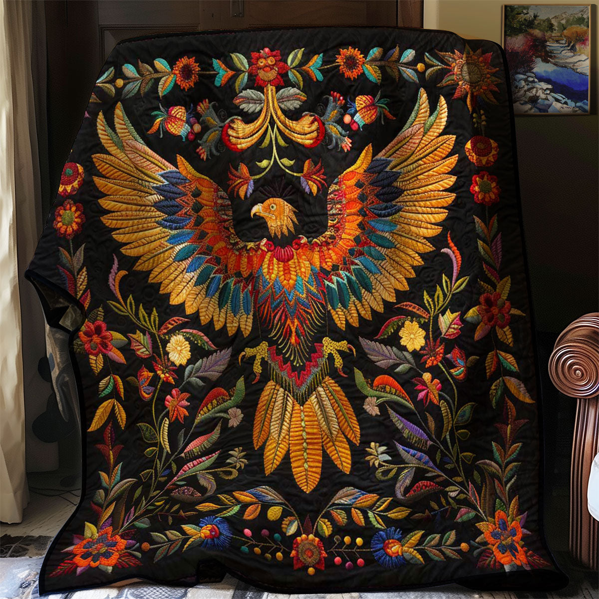 Eagle Native American WJ0407026CL Quilt