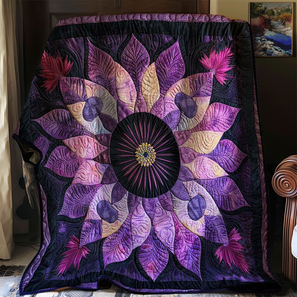 Feathered Flower WJ2106013CL Quilt