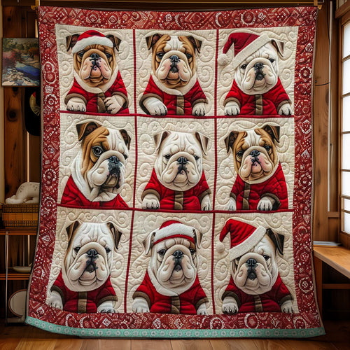 Festive French Bulldogs WN1609078CL Quilt