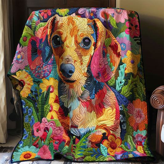 Flower Dog WJ1106006CL Quilt